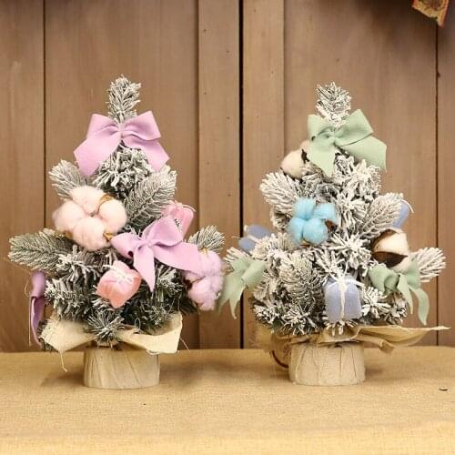 CHRISTMAS DECORATIONS POTTED TREE BONSAI TREE PINK BLUE CHRISTMAS TREE DESKTOP ORNAMENTS ORNAMENTS FOR HOME DESKTOP DECORATIONS