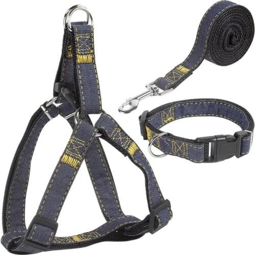 Dog Cat Harness Leash Suit Adjustable Harness And Leash Collar for Cat Small Dog Outdoor Walking Chihuahua Walk a Dog