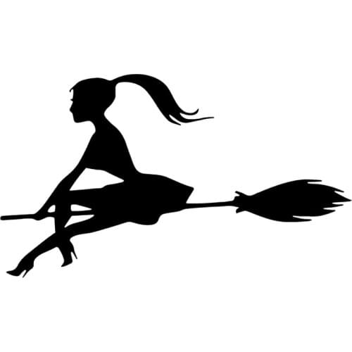 S51619# Various Sizes/Colors Car Stickers Vinyl Decal Cute Witch Motorcycle Decorative Accessories Creative Waterproof