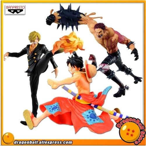 SALE0a Japan Anime "ONE PIECE" Original Banpresto BATTLE RECORD COLLECTION Figure - SANJI Monkey D. Luffy Charlotte Katakuri