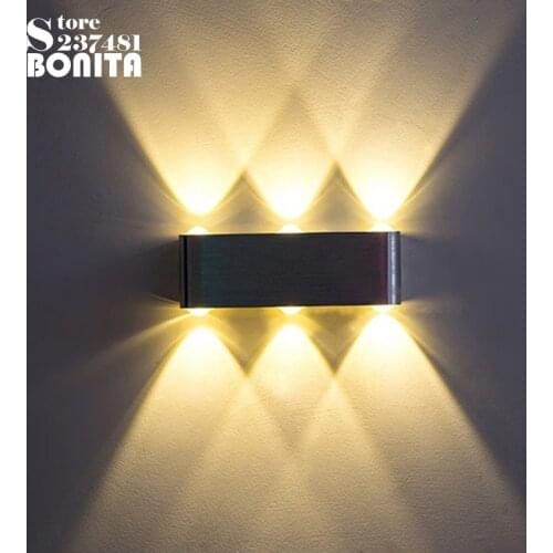 Aisle staircase LED wall lamp Modern indoor Wall decoration sconces lamps Square colorful light wall lights Aluminum