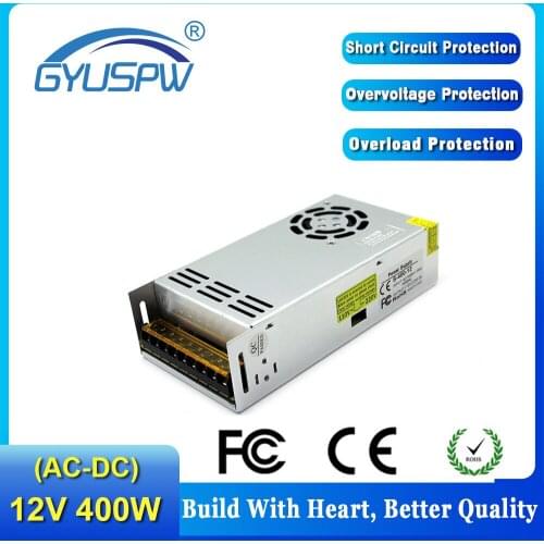 400W DC12V 13.8V 15V 18V 24V 30V DC Driver Lighting Transformer 12V Power Supply Switching For Led Strip display Lamp CCTV