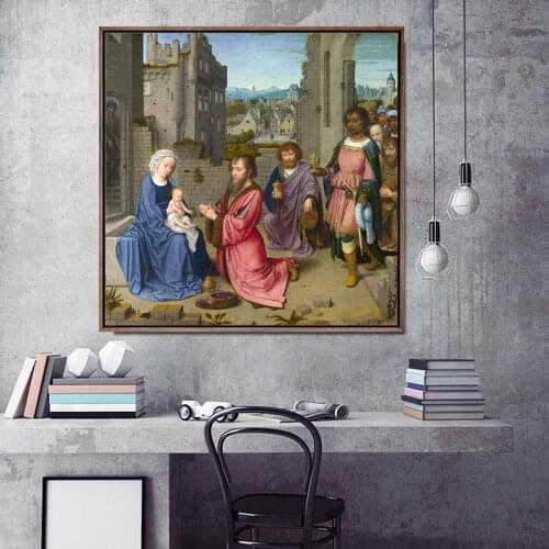 Home Decoration Print Canvas Art Wall Pictures For Living Room Poster Canvas Printings Square Paintings Danish Gerard David