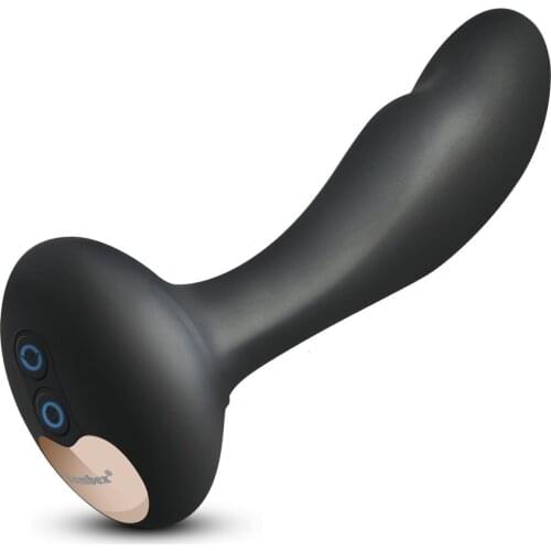 Vibrating Dildo - Silicone Vibe For Women & Couples, Rechargeable & Waterproof Stimulator With 10 Vibration Modes, Matte Black