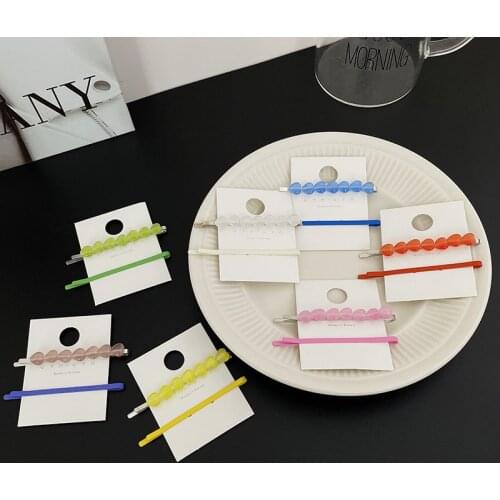 1 PAIR 2021 Barrette For Women Hair Clip Elegant New Fashion Fashion Metal Girls Sweet Hairpins Barrettes Hair Accessories Gift