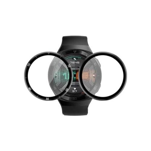 3D Curved Edge Soft Fibre Glass Protective Film Cover For Huawei Watch GT 2e/GT2 E Smartwatch Full Screen Protector GT2E Case