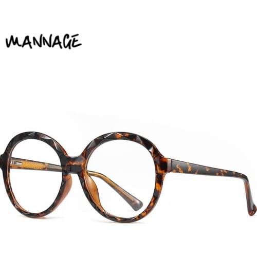 Female TR90 Eyeglass Frame Round Spring Leg Anti Blue Light Plain Glasses Creative Frame Design Eye Protect Optical Spectacle