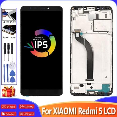 AAA+++ Quality LCD For Xiaomi Redmi 5 LCD Display Touch Screen Replacement Digiziter For Redmi 5 Screen Display+Frame Assembly