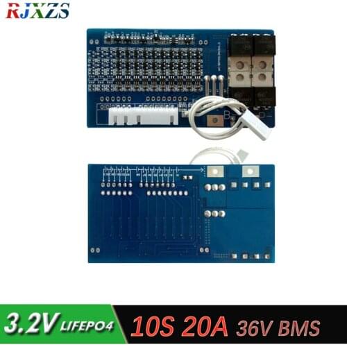 10S 20A LiFePO4 BMS/PCM/PCB battery protection board for 10 Packs 18650 Battery Cell w/ Temp