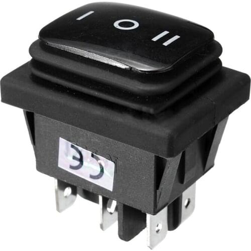 2pcs 12V Rectangle Dush 6Pin DPDT Locking ON-OFF-ON Rocker Switch Waterproof New