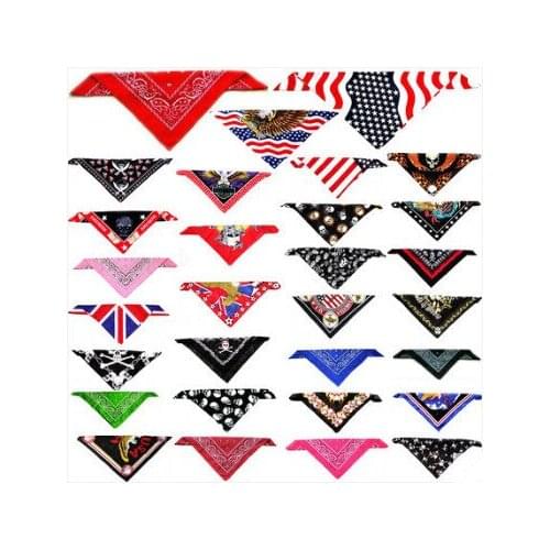 2015 Hot New Fashion Hip Hop Skull Paisley Bandanas For Women/Mens Head Scarf Scarves Free Shipping