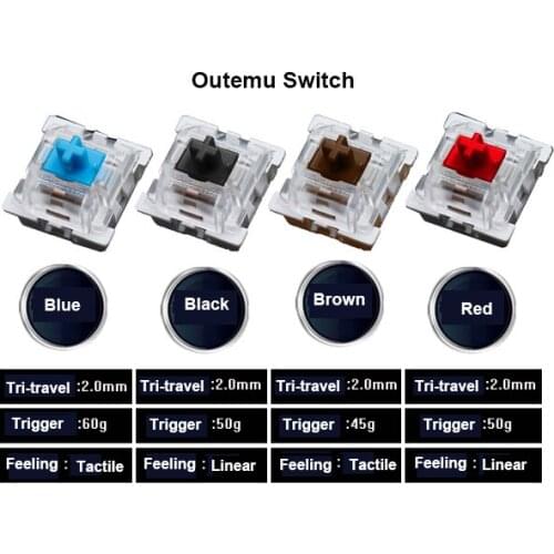 Outemu Switches 3-pin Replacement of Kailh Gateron and Cherry MX Switches of Mechanical Keyboard