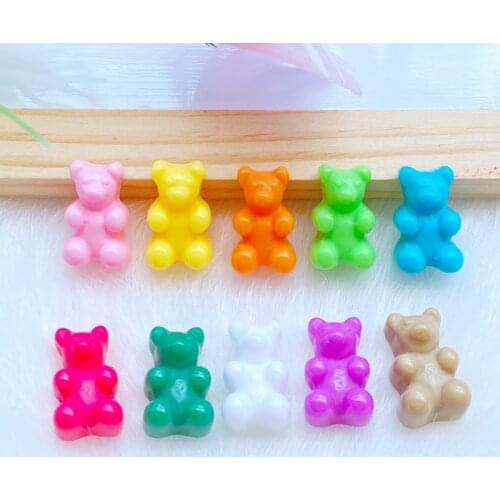 30Pcs Mixed Mini Cute Cartoon Animals Bear Flat Back Resin Cabochons Scrapbooking DIY Jewelry Craft Decoration Accessorie Q19