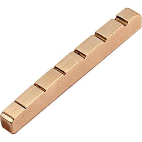 43mm Slotted Brass Metal String Nut for 6-String TL Electric Bass Guitar