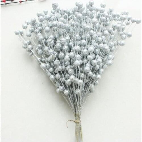 45 Pcs / Lot Christmas Decorative Artificial Pistachio Fake Flower Home Party Decorative Plastic Flower