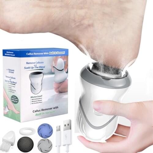 New USB Rechargeable Electric Vacuum Adsorption Foot Grinder Pedicure Tools Foot File Pedicure Tools Foot File Care Tool Remover