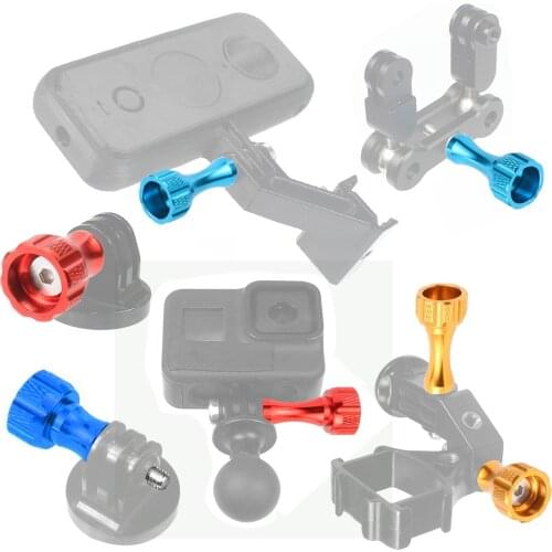 Aluminum Short /Long Thumb Knob Screw Adjustable for GoPro for GoPro Hero 9 8 7 6 5 4 3+ SJCAM Yi Action Camera Diving Accessory