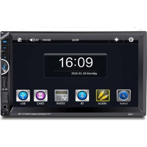 20pcs 2Din HD 7 inch Touch Screen Car Monitor 2 DIN Stereo Car auto Radio 8001 MP5 Rear View Camra Bluetooth 8001