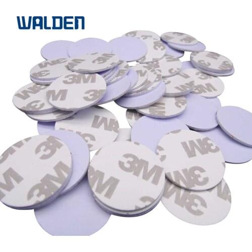 Factory Directly Small Size 125Khz TK4100 PVC Coin Tag 30mm RFID Label Sticker