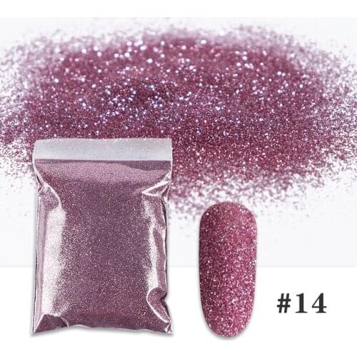 50g 0.2mm Rose Gold Nail Glitter Colorful Bulk Fine Chrome Sparkly Powder For Manicure Tips UV Polish Charm Nail Art Decorations