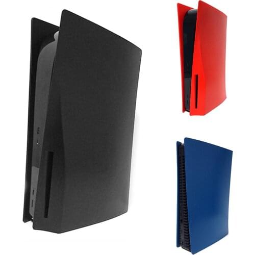 Black Faceplate Cover for Playstation 5 Host Gaming Console Protective Case Anti-scratch Replacement Shell Panel for Sony PS5