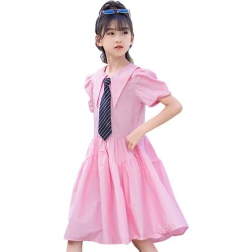 Kids Dresses For Girls Striped Girls Party Dress Kids Summer Kids Dress Casual Style Childrens Costumes For Girls 6 8 10 12 14