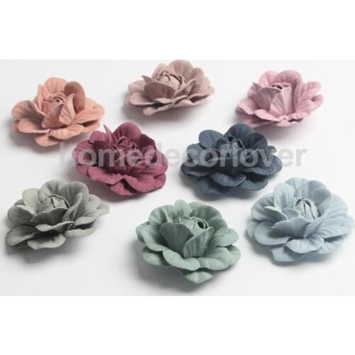 10pcs Artificial Suede Rose Flower Heads for DIY Hair Accessories Jewelry Making