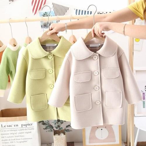 New Fashion Girl Baby autumn winter coat Jacket Girls Kids thicken warm woolen coats Children Clothes Overcoat