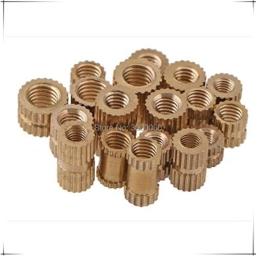 M2*3.5mm(OD)*5mm(H) Injection Molding Round Knurled Insert Nuts 500pcs/lot