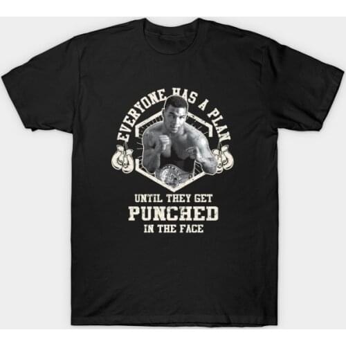 Mike Tyson Great Boxing Quote Mens T Shirt Everyone Has A Plan Until They Get Punched In The Face