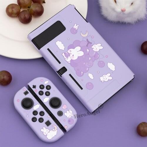 Cute Cartoon TPU Soft Protective Case Shell For Nintendo Switch Game Console Purple Cover Shell For Nintend Switch
