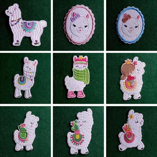 Cute Sheep Patch For Clothing Cartoon Embroidered Patches Iron On Patches On Clothes Stripes For Jean Jacket Appliques Stickers