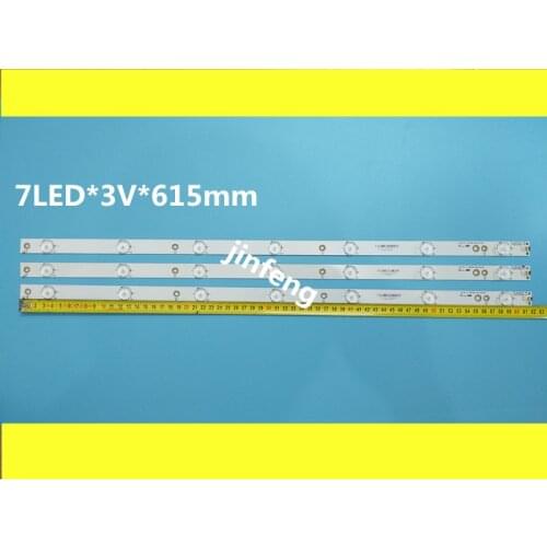 New 18 PCS/set 7LED 615mm LED backlight strips for BDM3201F 32PFK4309-TPV-TPT315B5 LBM320P0701-FC-2 TPT315B5