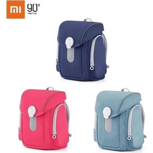 New Xiaomi 90FUN Upgrade Children Lighten Backpack 6-12 years old Boys Girls Big Capacity Luminous Strips Waterproof School Bag