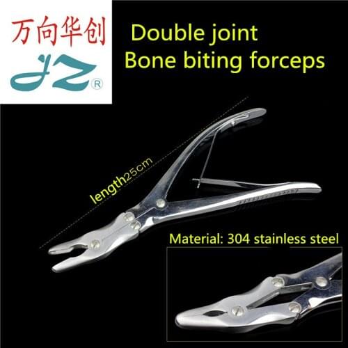 JZ Orthopedic instruments medical double joint bone biting forceps lateral bending 13 15 45 degree bone scissors right bend