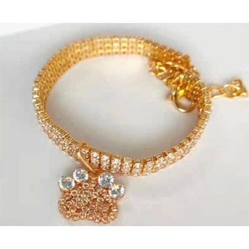 Dog Collars Elastic Pet Necklace Bling Collar for Cats Puppy Crystal Cats Collars Adjustable Dogs Necklace Pet Accessories