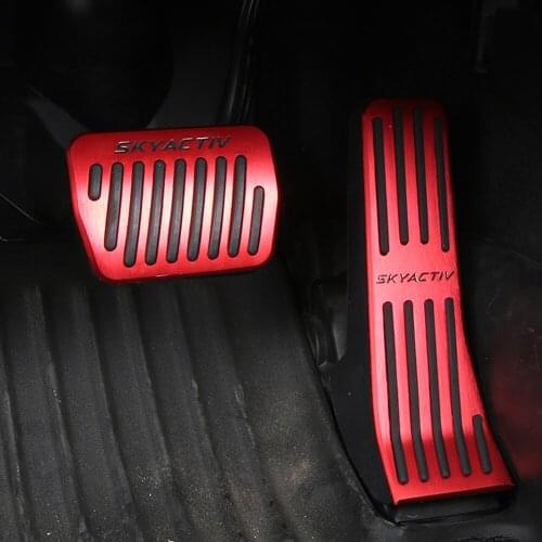 SKYACTIV Brake Pedal Footrest Pedal Accelerator Pedal For 2019 2020 Mazda 3 / Axela Aluminum Alloy Modified Pedal Cover