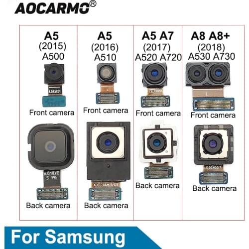 Aocarmo Front Camera For Samsung Galaxy A5 2016 2017 A510 A520 A530 A720 A730 Back Rear Big Facing Camera Flex Cable