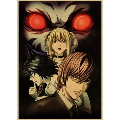 Famous Suspense Comics Death Note Anime figure Posters And Prints Wall Art Canvas Painting Nordic Poster Wall Pictures For Livin