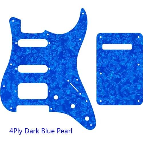 Pleroo Custom Guitar Parts - For USA 72'11 Screw Hole Standard St Humbcker HSS Guitar Pickguard Scratch Plate & Back Plate