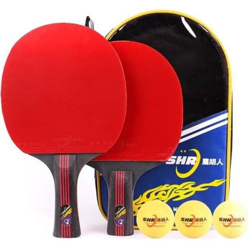 Professional Carbon Fiber Table Tennis Racket Blade Rubber With Double Face