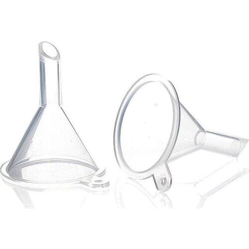 10pcs/lot Transparent Mini Plastic Laboratory Funnel Women Girls Perfume Toner Split Funnel School Experimental Supplies