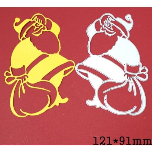 Santa Claus Metal Steel Cutting Dies Christmas Gift Bag Embossing Stencils for Making Scrapbooking DIY Paper Cards Craft Dies