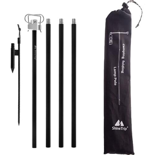 Lantern Stand Camping Folding Lamp Pole Portable & Lightweight Aluminum Durable Light Lantern Support For Picnic Hiking Fishing