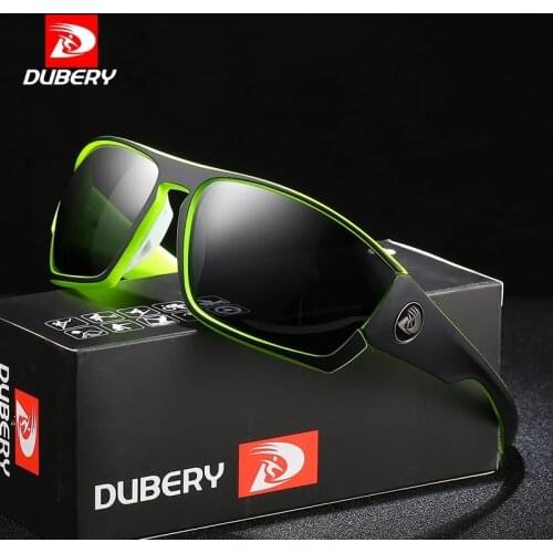 DUBERY Vintage Sunglasses Polarized Mens Sun Glasses For Men Driving Black Square Oculos Male 8 Colors Model 370