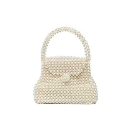 New Pearls Bag Beading Bags for Women Luxury Pearl Top-handle Women Handbags Acrylic Box Totes Brands Evening Party Bags Design