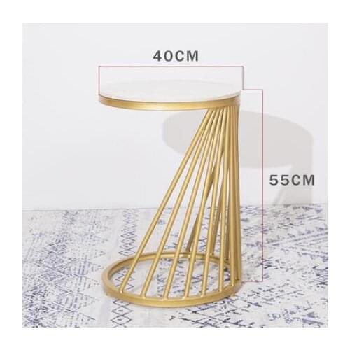 C type sofa side corner cabinet minimalist rock plate tea table minimalist small house corner table Mini round table