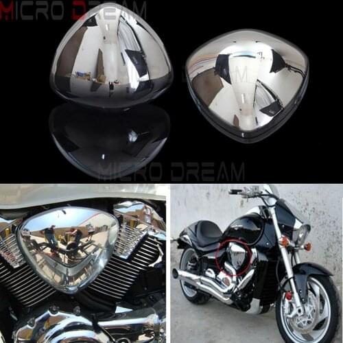 1 Pair Motorcycle Chrome ABS Intake Air Cleaner Cover Left and Right Guard For Suzuki Boulevard M109 M109R VZR1800 2005-2016
