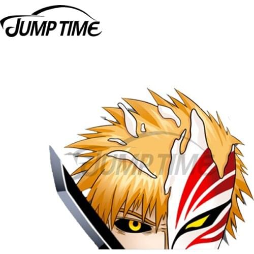 Jump Time 13 x 5.9cm For Anime Peeker Funny Car Stickers Car Accessories Laptop Motorcycle Fine Waterproof Windows Decal