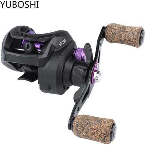 YUBOSHI Fishing Reel 7.5KG Carbon Fiber Drag 6.5:1 Gear Ratio Magnetic Brake System Low Profile Baitcasting Reel